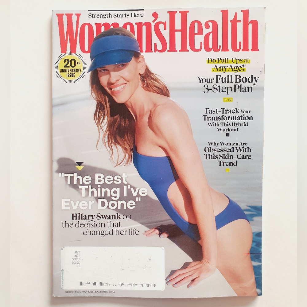 Women's Health Magazine Spring, 2025 - Hilary Swank - 20th Aniversary Issue